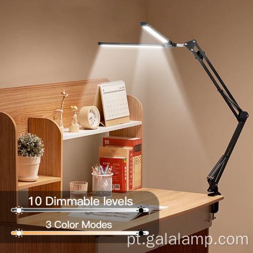 Editar lâmpada de mesa dobrável decorativa USB regulável